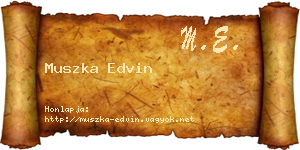 Muszka Edvin névjegykártya